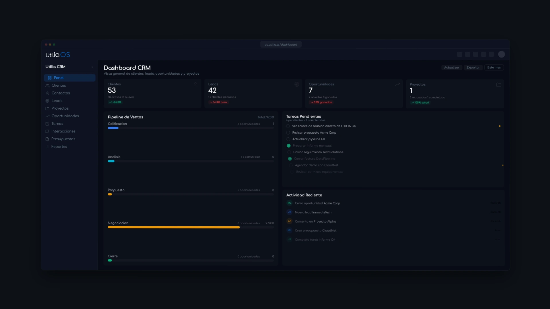 UTILIA OS - Vista previa